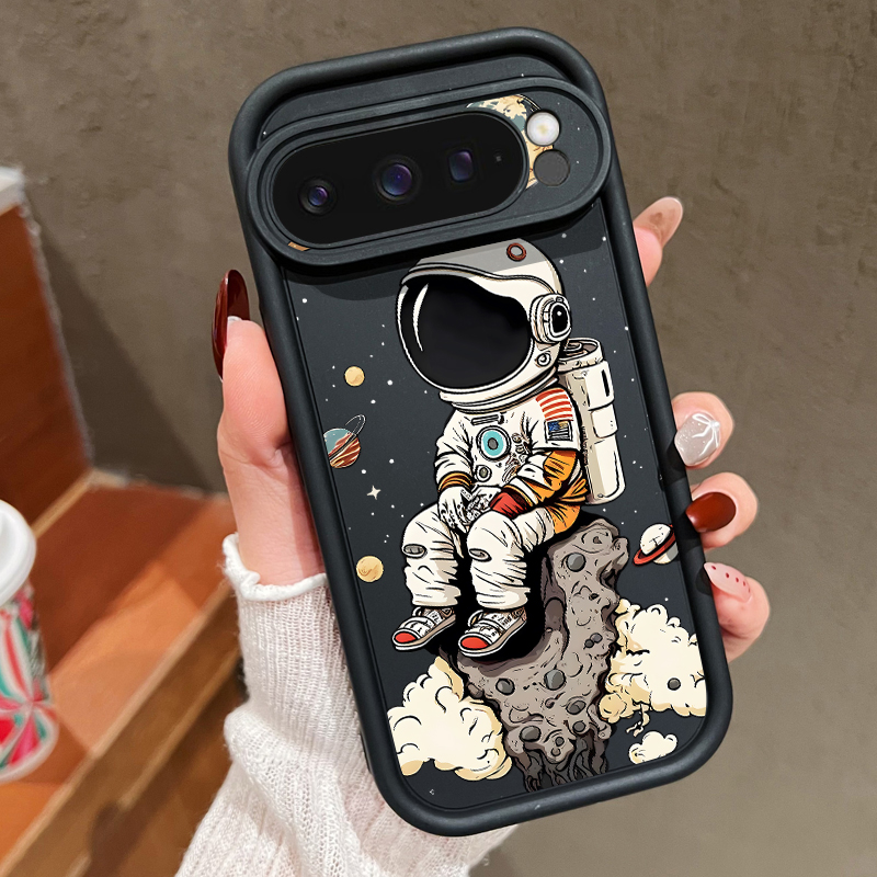 Google Pixel 8A - Cartoon Astronaut Print TPU Phone Case