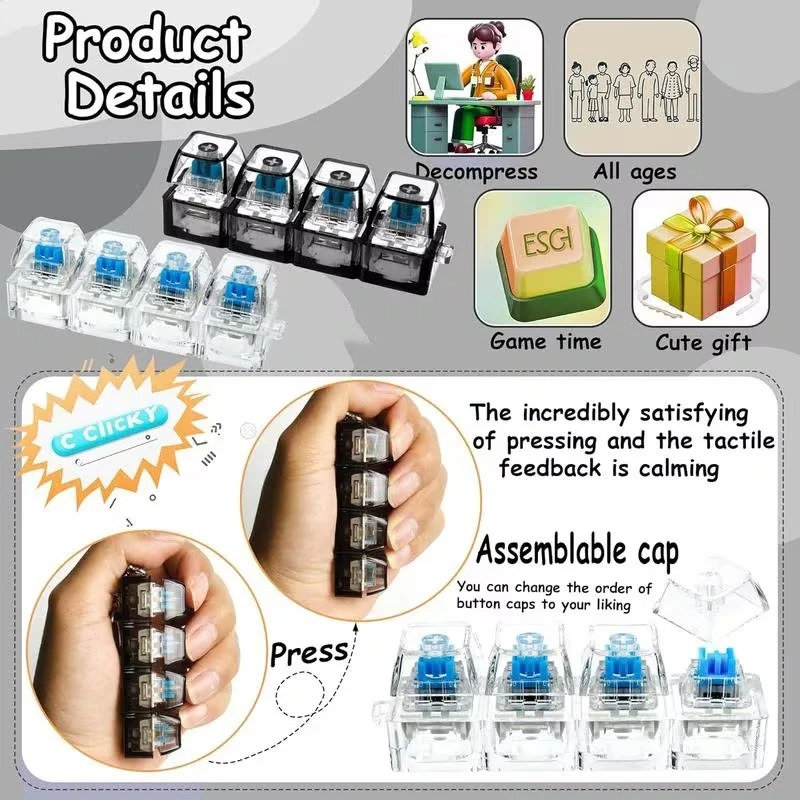 、/LED Keyboard Keychain Fidget - Electronics Gadgets For Kids review and price
