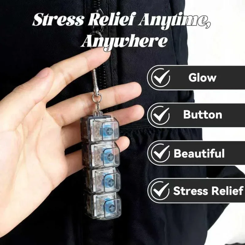 LED Keyboard Keychain Fidget T - Electronics Gadgets For Kids review and price