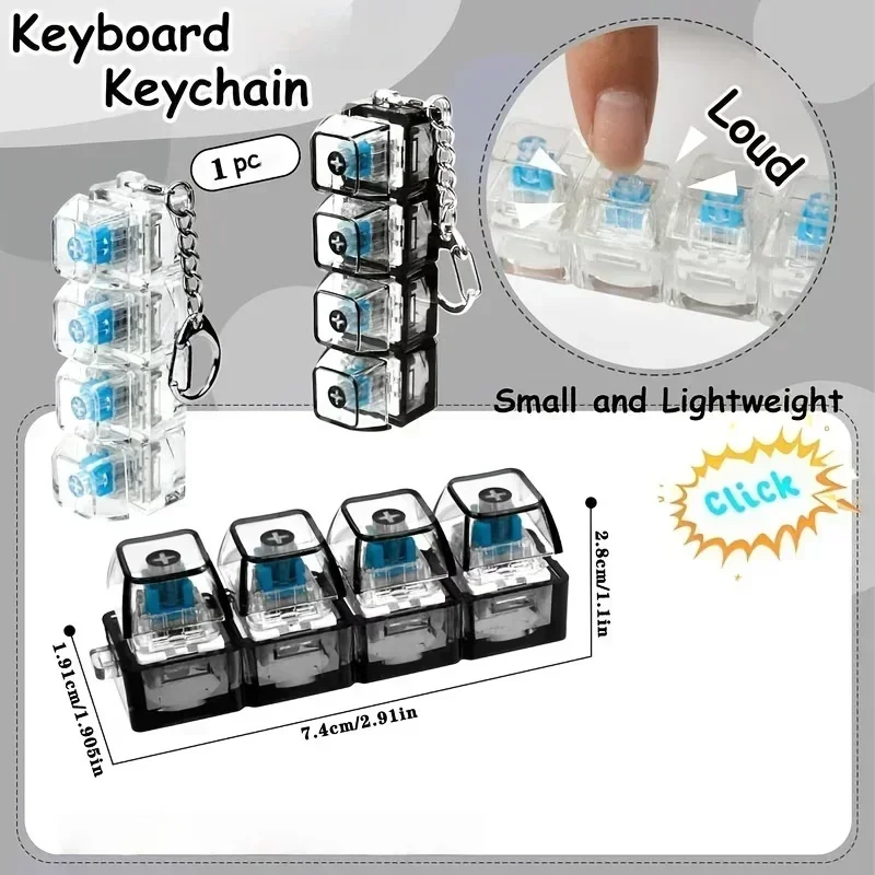 LED Keyboard Keychain Fidget T - Electronics Gadgets For Kids review and price